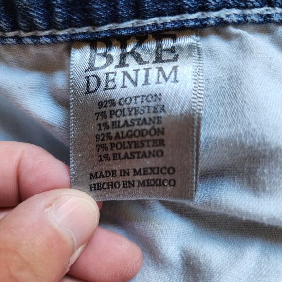 BKE Jake Straight Leg Jeans Mens Size 34R Blue Denim Stretch Contrast Stitch - Picture 10 of 11